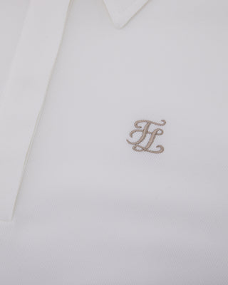 Lettering Scarf Short Sleeve T Shirt (White)