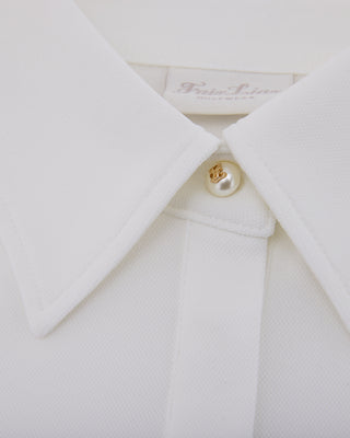 Lettering Scarf Short Sleeve T Shirt (White)