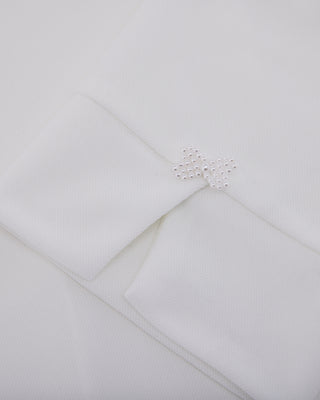 Lettering Scarf Short Sleeve T Shirt (White)