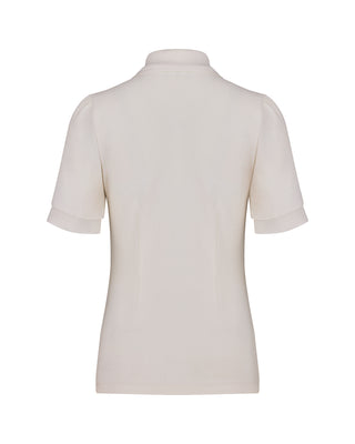 Puff Sleeve Collar T Shirt (Cream)