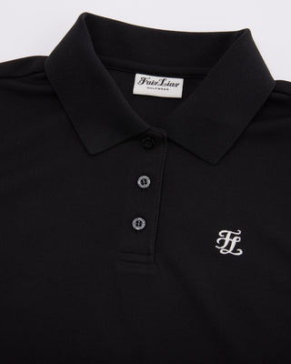 Fair Liar Loose Fit Polo Sleeveless T Shirt (Black)