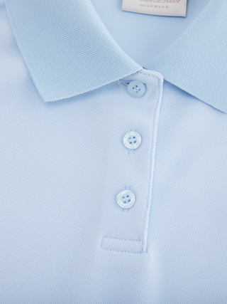 Fair Liar Loose Fit Polo Sleeveless T Shirt (Blue)