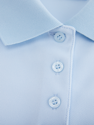 Fair Liar Loose Fit Polo Sleeveless T Shirt (Blue)