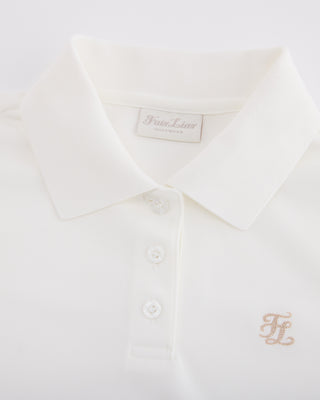 Fair Liar Loose Fit Polo Sleeveless T Shirt (White)