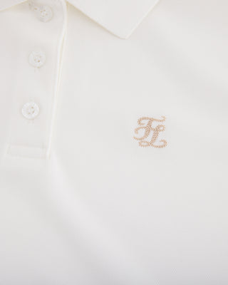 Fair Liar Loose Fit Polo Sleeveless T Shirt (White)