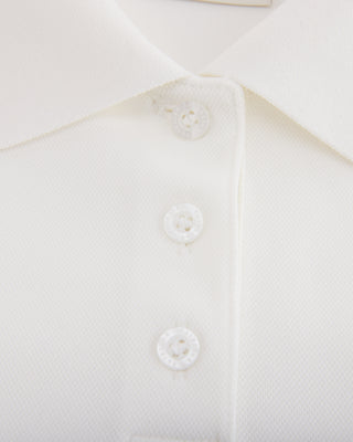 Fair Liar Loose Fit Polo Sleeveless T Shirt (White)