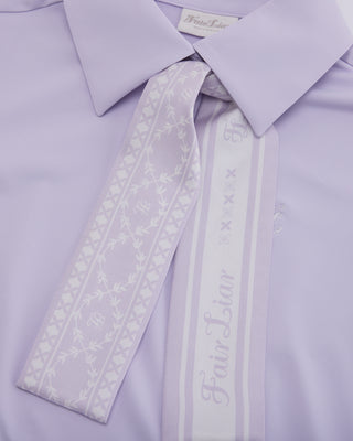Fair Liar Silk Scarf Set T Shirt (Lavender)
