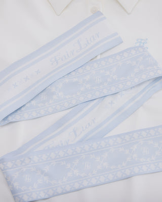 Fair Liar Silk Scarf Set T Shirt (White)