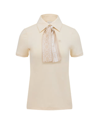 Fair Liar Silk Scarf Set T Shirt (Cream)
