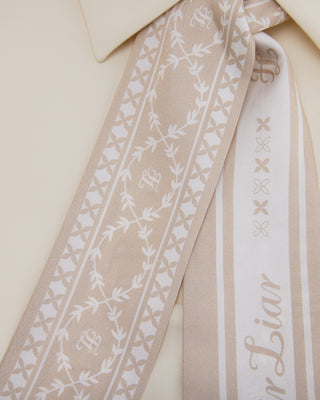 Fair Liar Silk Scarf Set T Shirt (Cream)