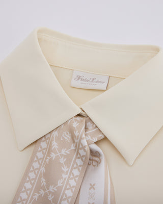 Fair Liar Silk Scarf Set T Shirt (Cream)