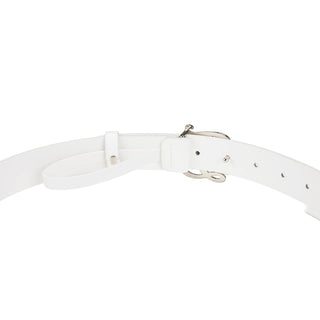 Symbol Leather Belt (White)