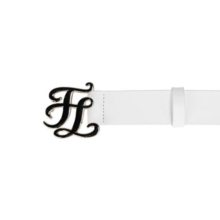 Symbol Leather Belt (White)
