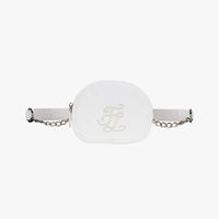 Pearl Chain Quilted Hip Bag (White)