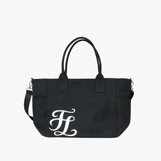 Ribbon String Boston Bag (Black)