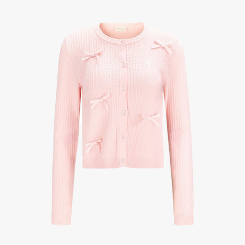 Shushu Ribbon Cardigan (Coral)