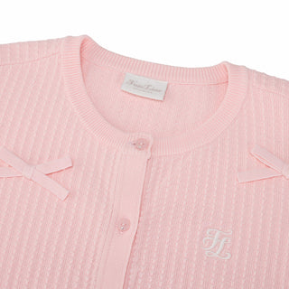 Shushu Ribbon Cardigan (Coral)