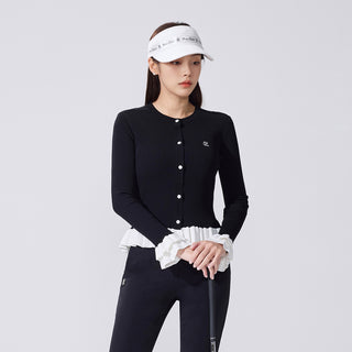 Ruffle Rib Cardigan (Black)