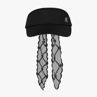 Lace Scarf Visor (Black)
