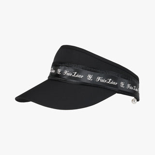 Logo Tape With Pearl Visor (Black)