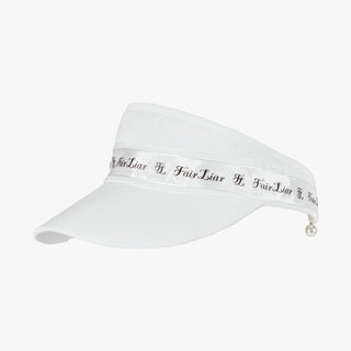 Logo Tape With Pearl Visor (White)
