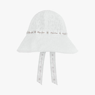 Lace Bonnet Hat (White)