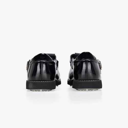 Quilted Buckle Loafers (Black)