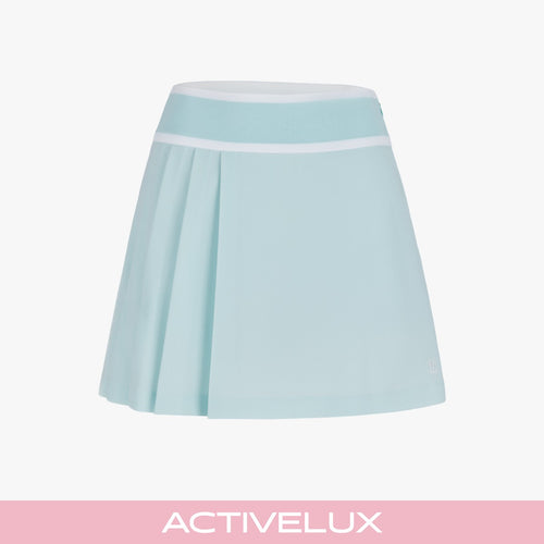 Pique Pleated Band Skirt (Mint)