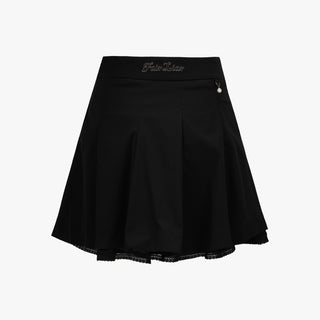 Lace Double Flare Skirt (Black)