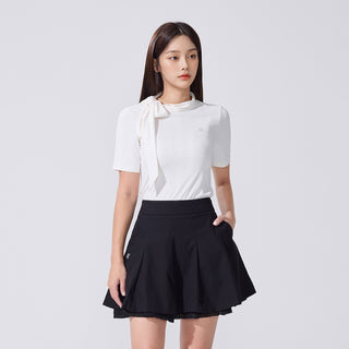Lace Double Flare Skirt (Black)