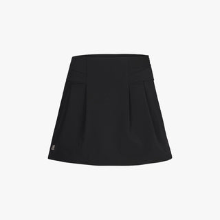 Folded A-line skirt (Black)