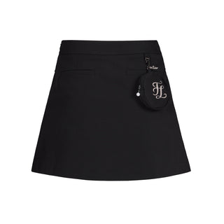 Folded A-line skirt (Black)