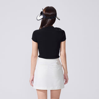Folded A-line skirt (Cream)