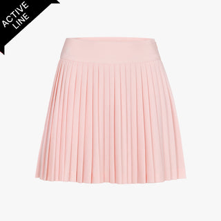 Pique Pleated Skirt (Coral)