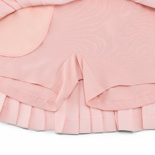 Pique Pleated Skirt (Coral)