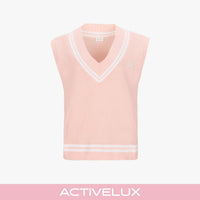 Punched V-neck Vest (Coral)