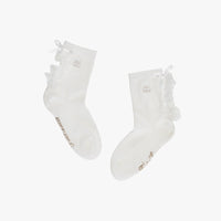 Tulle Frill Ankle Socks (White)