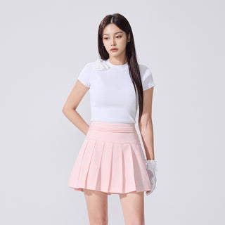 Chiffon Ribbon Cap Sleeve knit (White)