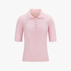 Ribbed Quarter Sleeve Knit (Coral)