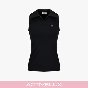 Lucé Halter Sleeveless T-Shirt (Black)