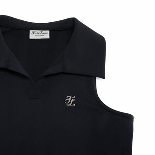 Lucé Halter Sleeveless T-Shirt (Black)