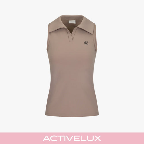 Lucé Halter Sleeveless T-Shirt (Cocoa)
