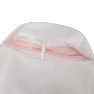 Scarf Set Open-neck T-Shirt (White)