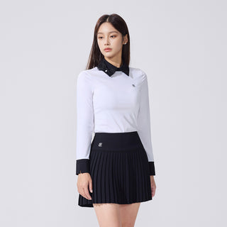 Ribbon Point Longsleeve T-shirt (White)