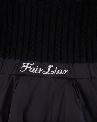 Knitted puffer Jacket (Black)