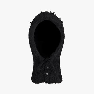 Furry Knit Baraclava (Black)