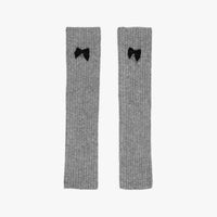 Ribbon Knit Leg Warmer (Charcoal Grey)