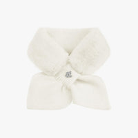 Knit Fur Logo Muffler (Ivory)