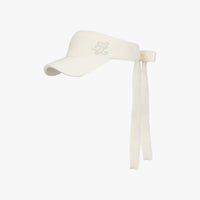 Angora ribbon visor (Ivory)
