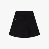 Brushed A-Line Skirt (Black)
